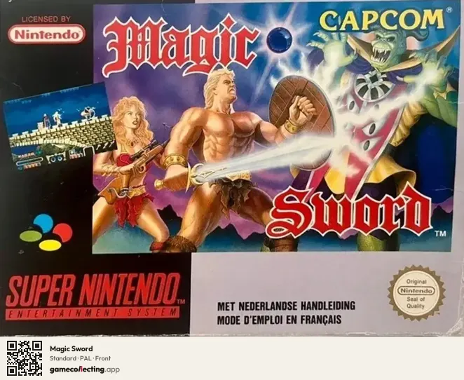 Magic Sword Super Nintendo Entertainment System, PAL box front