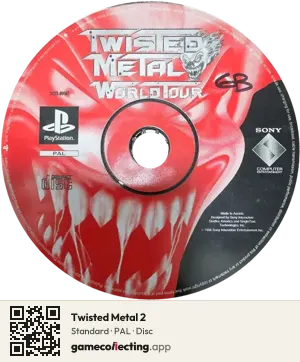 Twisted Metal 2 PlayStation, PAL disc