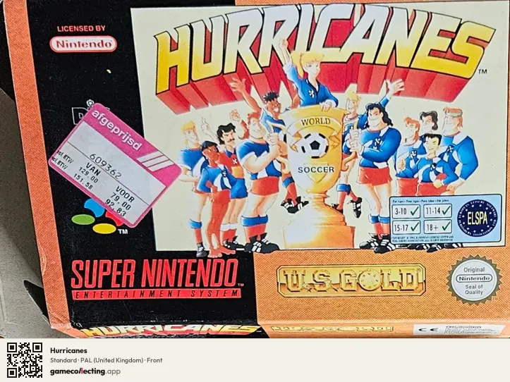 Hurricanes Super Nintendo Entertainment System, United Kingdom box front