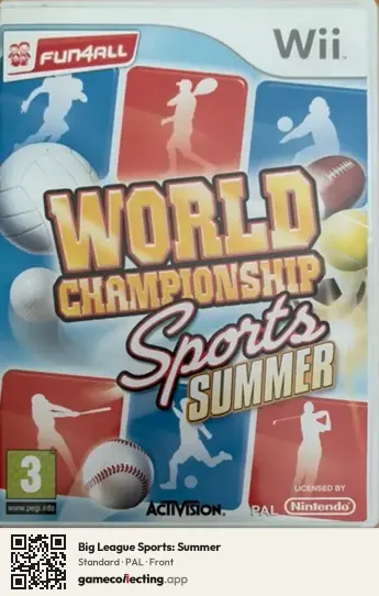 Big League Sports: Summer Nintendo Wii, PAL box front