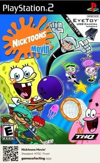 Nicktoons Movin' PlayStation 2, NTSC box front