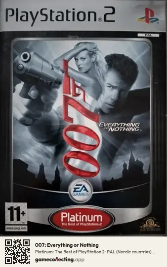 007: Everything or Nothing PlayStation 2, Nordic countries box front