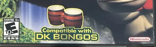 Donkey Kong Jungle Beat, the ESRB box on its front