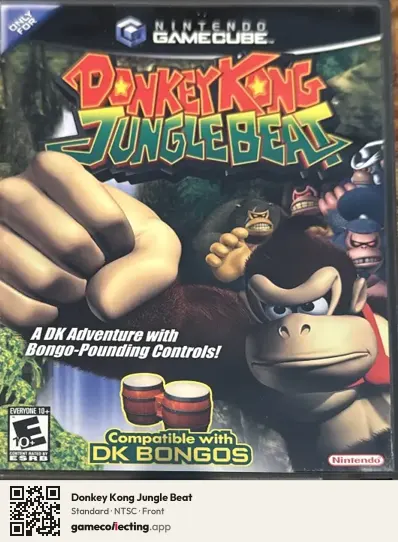 Donkey Kong Jungle Beat Nintendo GameCube, NTSC box front