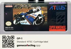 GP-1 Super Nintendo Entertainment System, NTSC cartridge label