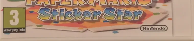 Paper Mario: Sticker Star, the PEGI square on its front