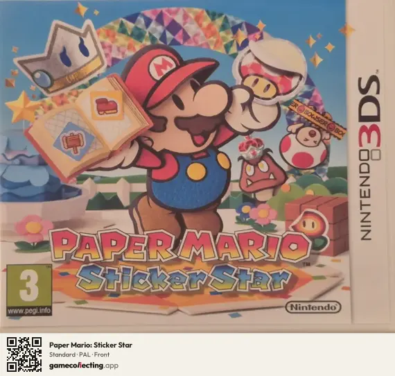 Paper Mario: Sticker Star Nintendo 3DS, PAL box front
