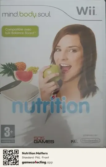 Nutrition Matters Nintendo Wii, PAL box front