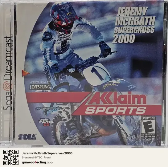 Jeremy McGrath Supercross 2000 Sega Dreamcast, NTSC box front