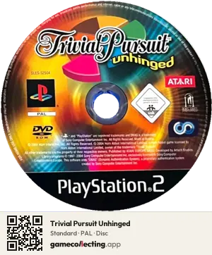 Trivial Pursuit Unhinged PlayStation 2, PAL disc