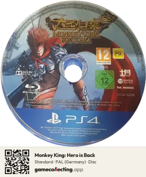 Monkey King: Hero is Back PlayStation 4, PAL disc