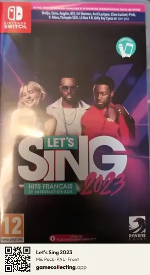 Let's Sing 2023 Nintendo Switch, PAL box front