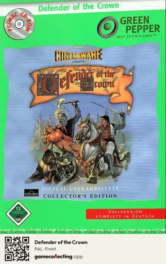 Defender of the Crown Computer, PAL box front