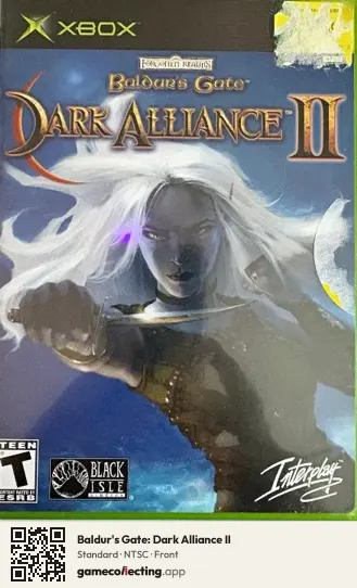 Baldur's Gate: Dark Alliance II Xbox, NTSC box front