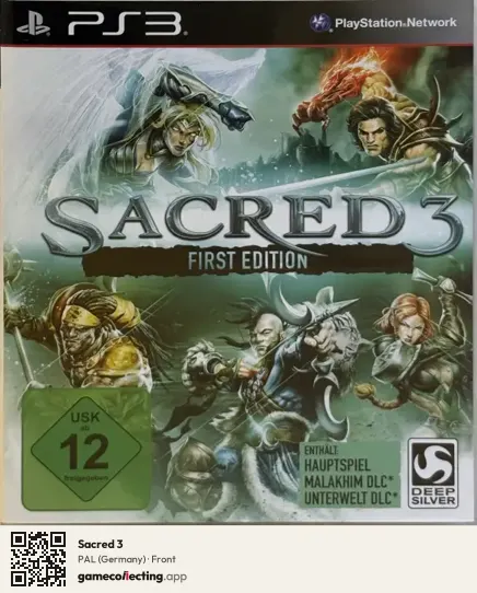 Sacred 3 PlayStation 3, Germany box front