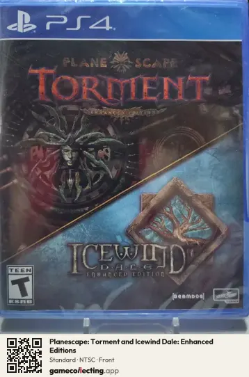 Planescape: Torment and Icewind Dale: Enhanced Editions PlayStation 4, NTSC box front