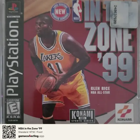 NBA in the Zone '99 PlayStation, NTSC box front