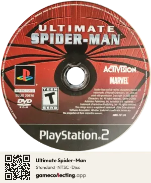 Ultimate Spider-Man PlayStation 2, NTSC disc