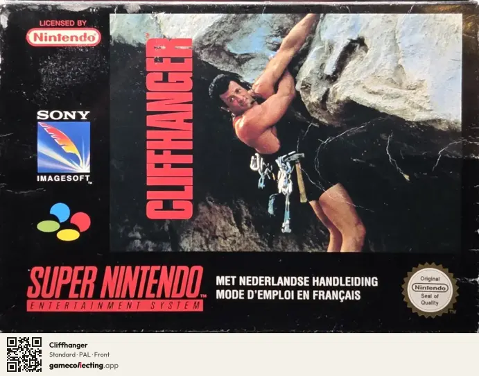 Cliffhanger Super Nintendo Entertainment System, PAL box front