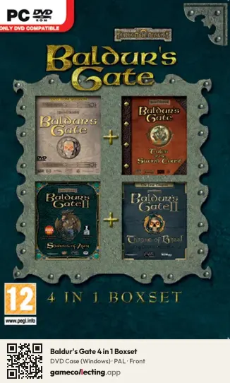 Baldur's Gate 4 in 1 Boxset Computer, PAL box front