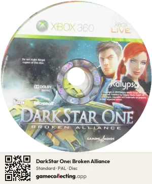 DarkStar One: Broken Alliance Xbox 360, PAL disc