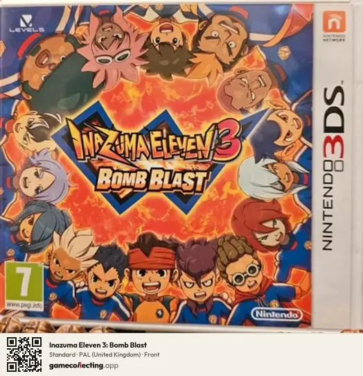 Inazuma Eleven 3: Bomb Blast Nintendo 3DS, United Kingdom box front
