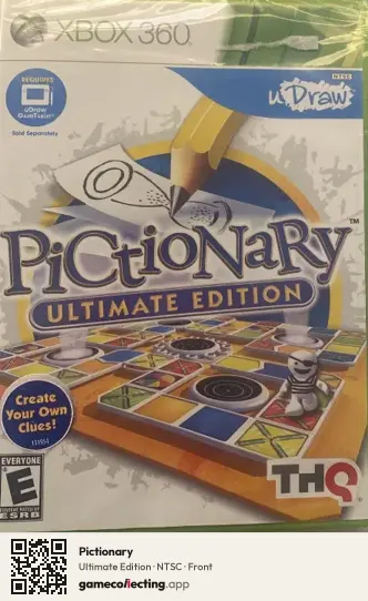 Pictionary Xbox 360, NTSC box front
