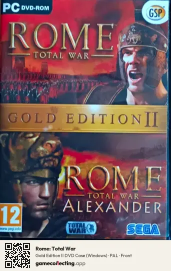 Rome: Total War Computer, PAL box front
