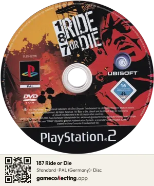 187 Ride or Die PlayStation 2, PAL disc