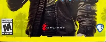 Cyberpunk 2077, the ESRB box on its front