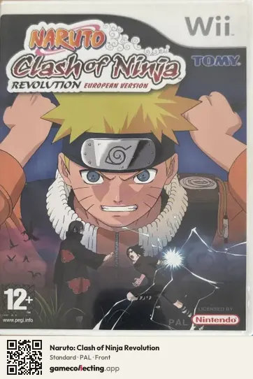 Naruto: Clash of Ninja Revolution Nintendo Wii, PAL box front