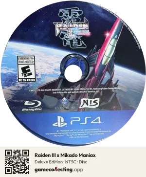 Raiden III x Mikado Maniax PlayStation 4, NTSC disc