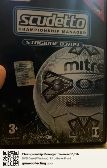 Championship Manager: Season 03/04 Computer, Italy box front