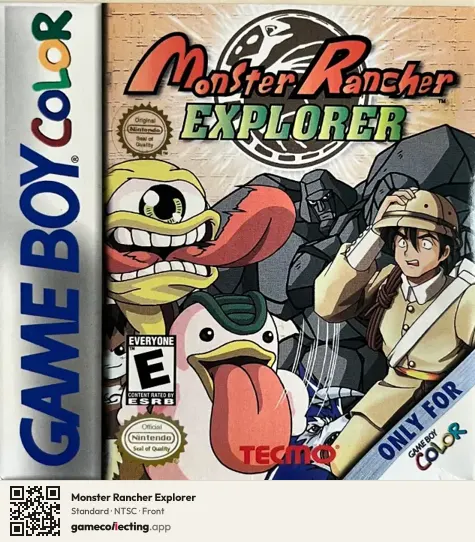 Monster Rancher Explorer Game Boy Color, NTSC box front