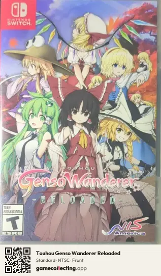 Touhou Genso Wanderer Reloaded Nintendo Switch, NTSC box front