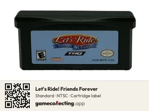 Let's Ride! Friends Forever Game Boy Advance, NTSC cartridge label