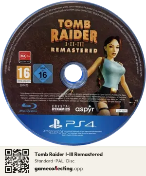 Tomb Raider I-III Remastered PlayStation 4, PAL disc