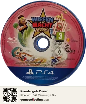 Knowledge Is Power PlayStation 4, PAL disc