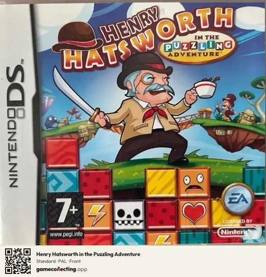 Henry Hatsworth in the Puzzling Adventure Nintendo DS, PAL box front