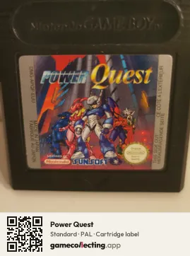 Power Quest Game Boy Color, PAL cartridge label