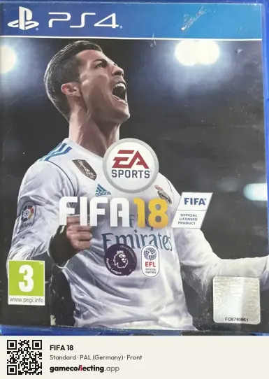 FIFA 18 PlayStation 4, Germany box front