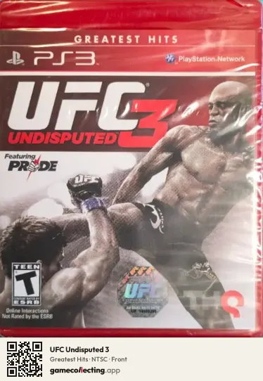 UFC Undisputed 3 PlayStation 3, NTSC box front