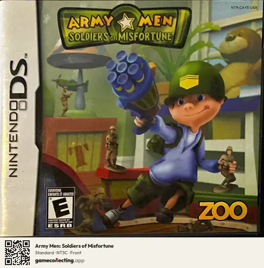 Army Men: Soldiers of Misfortune Nintendo DS, NTSC box front