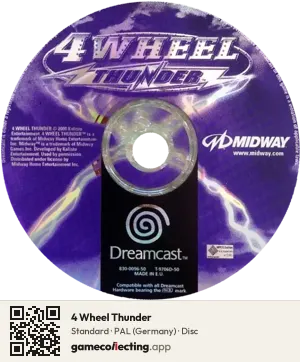4 Wheel Thunder Sega Dreamcast, PAL disc