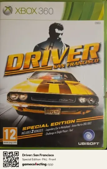Driver: San Francisco Xbox 360, PAL box front