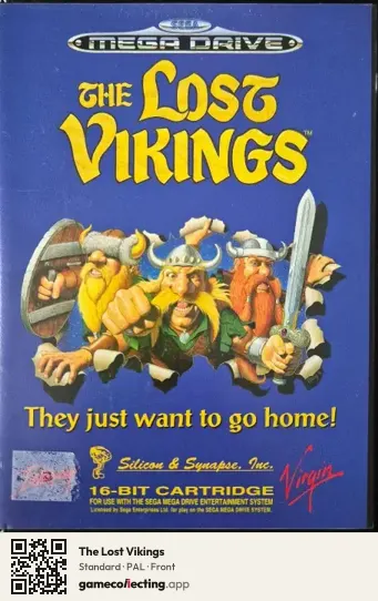 The Lost Vikings Sega Mega Drive / Genesis, PAL box front