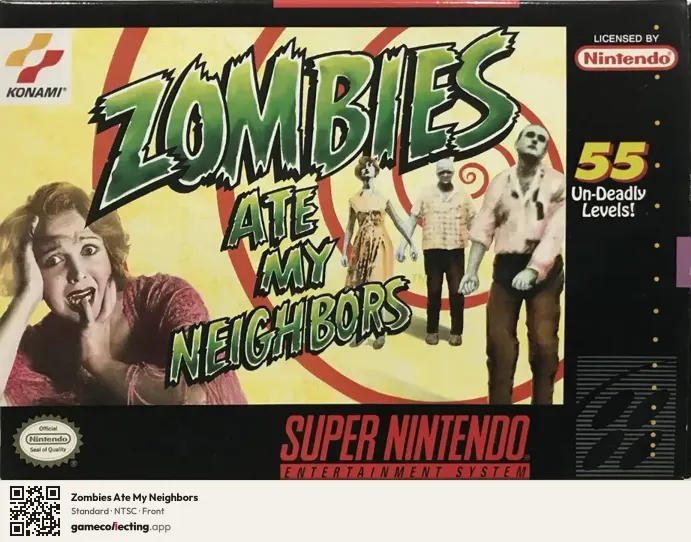 Zombies Ate My Neighbors Super Nintendo Entertainment System, NTSC box front