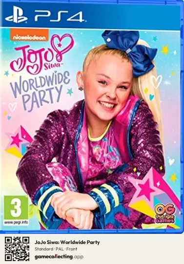 JoJo Siwa: Worldwide Party PlayStation 4, PAL box front