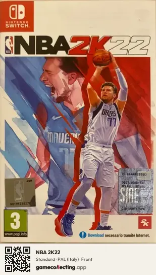 NBA 2K22 Nintendo Switch, Italy box front