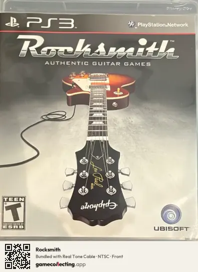 Rocksmith PlayStation 3, NTSC box front